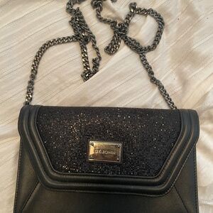 Black Leather St John Purse